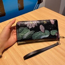 Wallets For Women 3d Flower Clutch Money Bag Coin Pocket Lotus Pattern Wristlet  - £15.14 GBP