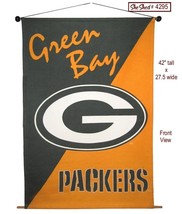 Vintage 1995 Green Bay Packers Full Size Canvas Banner NFL Football - £22.38 GBP