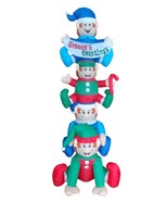8 Foot Tall Christmas Inflatable Stacked Elves Elf Blowup Lights Yard De... - $1,198.08 MXN