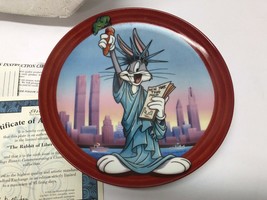 Bugs Bunny Commemorating Classic Statue of Liberty Rabbit Bradford Bradex Plate - £19.78 GBP