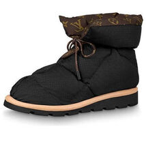 (WMNS) LOUIS VUITTON Pillow Comfort Ankle Boots 'Black with Brown' 1A8T3B - $1,030.00