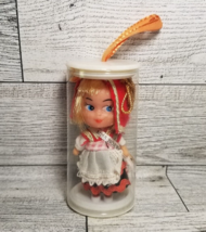 TINY Miss Norway Doll Aces Hong Kong Miniature Dollhouse Toy 1960s Vintage - £19.37 GBP