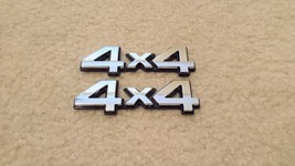 Two 4X4 Emblems Chrome Black 4 1/4&quot; X 1 3/8&quot; USA SELLER Off Road Overlanding - £22.54 GBP