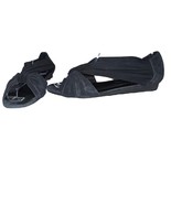 Donald Pliner Woman Black Suede Flats Size 8 Twist Front Stretch Straps ... - $12.95