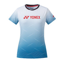 YONEX 22 F/W Women&#39;s T-shirts Badminton Apparel Clothing White NWT 223TS012F - £37.61 GBP
