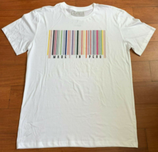 ETHNIA Unisex Short Sleeve White Tee 100%Cotton Made In Peru Barcode Siz... - £7.97 GBP