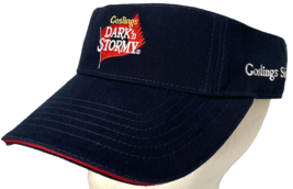 Goslings Sun Visor Dark n Stormy Hat Blue Adjustable Black Seal Rum Berm... - £19.53 GBP