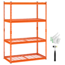 VEVOR Storage Shelving Unit, 4 Tier 2400 lbs, 20" D x 40" W x 60" H, Orange - $86.99