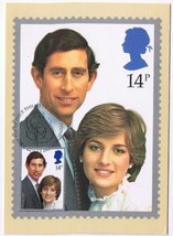 Royalty FDC Postcard Prince Charles &amp; Princess Diana 14p First Day Cover - £3.12 GBP