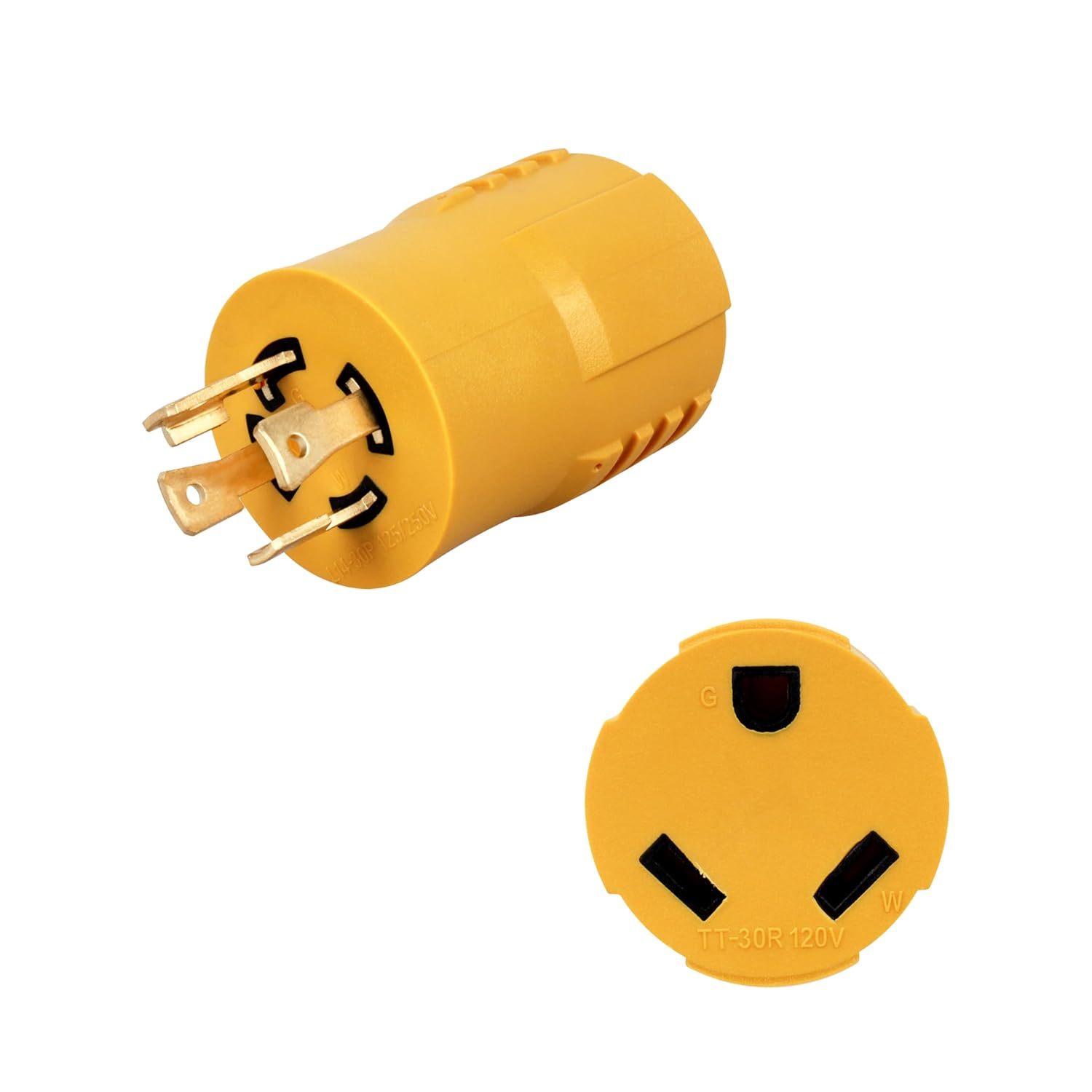 L14-30P To Tt-30R 30 Amp Rv Generator Adapter,L14-30P Locking Male Plug To - $29.95