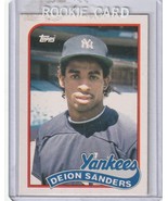 1989 Topps Baseball Traded 110T Deion Sanders rookie RC Yankees NM - £3.92 GBP