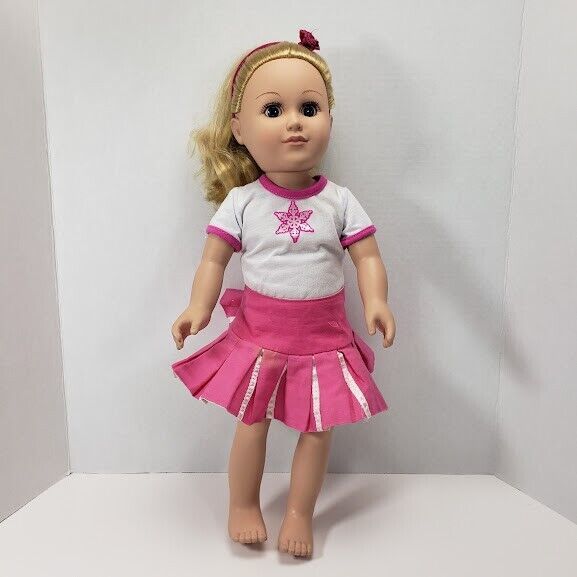 2013 Cititoy My Life 18" Doll MidLength Blonde Hair Blue Eyes Cheerleader Outfit - $19.44