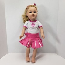 2013 Cititoy My Life 18&quot; Doll MidLength Blonde Hair Blue Eyes Cheerleade... - £15.53 GBP