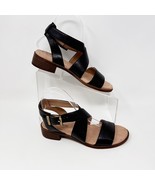 Life Stride Womens Black Vegan Leather Ankle Buckle Velocity Sandal, Siz... - $493.39 MXN