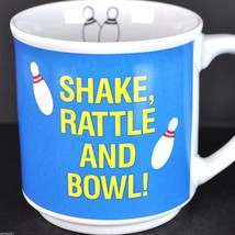 Shake Rattle And Bowl Vintage Coffee Mug Cup Korea Bowling Pins League Night - £15.34 GBP