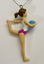 Midwest Ornament Young Girl Gymnast with Ball Resin Christmas Pink 3.5 in - £5.20 GBP