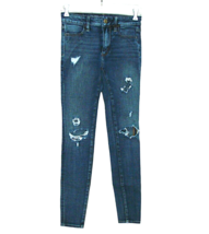 American Eagle AEO Women Sz 2 Distressed Hi-Rise Jegging Jeans 360 Super Stretch - £13.93 GBP