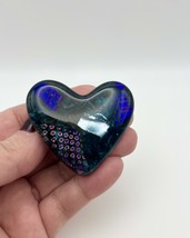 Handmade Dichroic Glass Heart Object de Arté Keepsake- “You Are Loved&quot; #308 - $45.00
