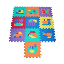 TLCmat Soft Foam Play Mat Puzzle with Animal and Transportation Pop-Out  - £35.43 GBP