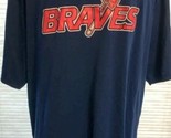 Men’s Atlanta Braves Baseball Shirt T-Shirt XXL Blue Nylon SKU 053-04 - £14.20 GBP
