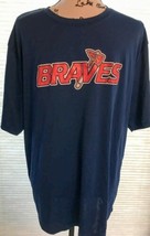 Men’s Atlanta Braves Baseball Shirt T-Shirt XXL Blue Nylon SKU 053-04 - £14.20 GBP