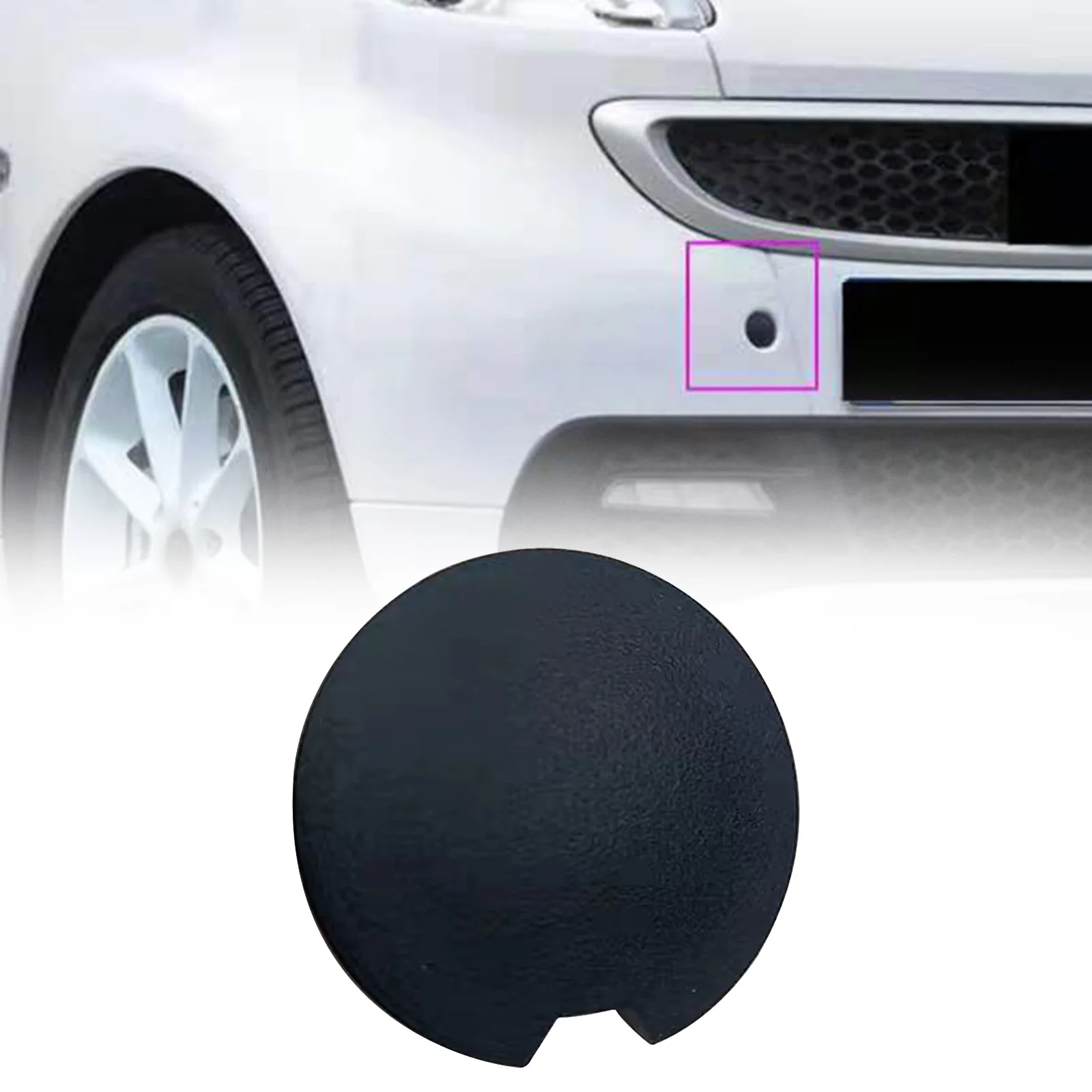 Black Car Front Rear Bumper Tow Hook Eye Coupler Trailer Cover Cap Plug ... - £11.04 GBP