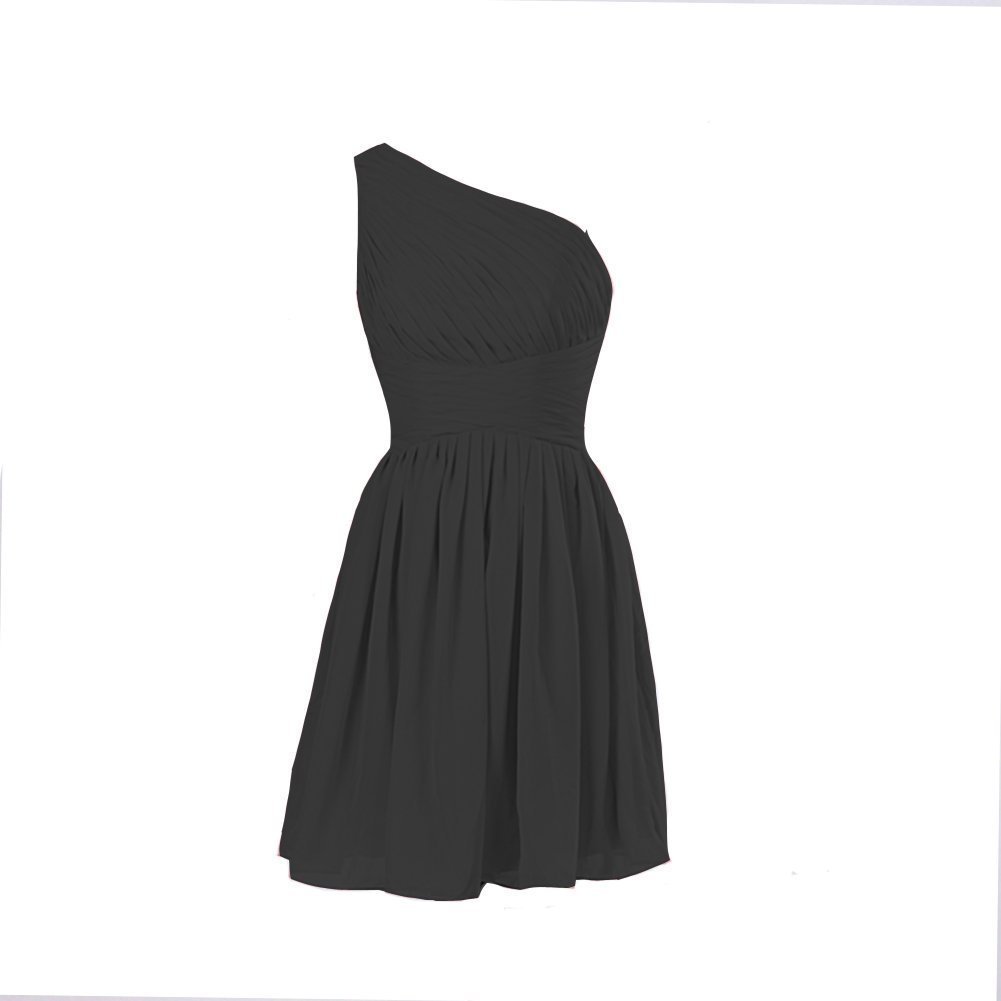 Kivary Women's One Shoulder Knee Length Corset Short Beach Bridesmaid Dresses Bl