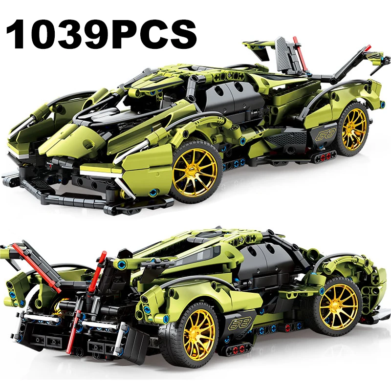 1039PCS Technical Super Speed Racing Car Building Blocks Hypercar Model ... - £31.35 GBP