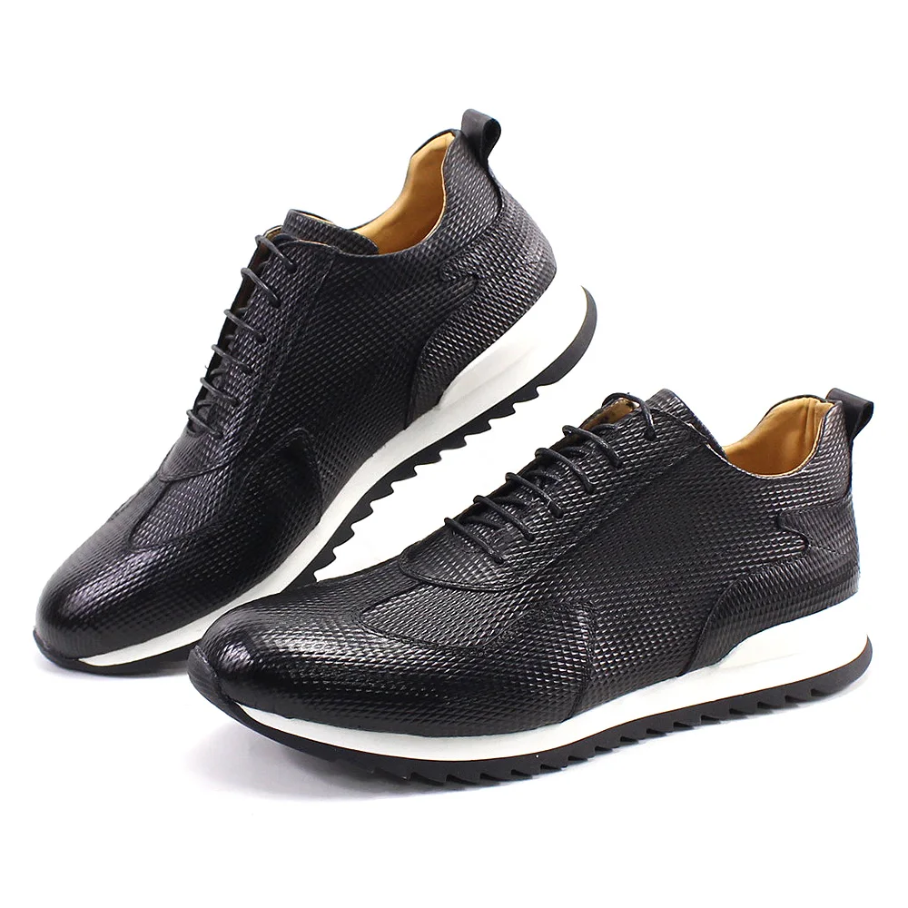 Men&#39;s Casual Shoes Genuine Leather Fashion Designer Oxford Handmade Comf... - $116.05