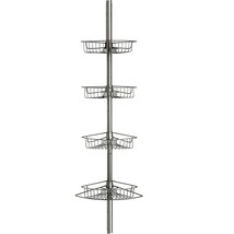 Bath Bliss 4 Tier Tension Shower Caddy | Corner Shower Shelves | Adjustable 96-1 - $44.99