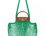Longchamp Le Pliage Filet Knit Mesh Handel Bag Shopper ~NWT~ Green - $106.92