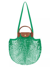 Longchamp Le Pliage Filet Knit Mesh Handel Bag Shopper ~NWT~ Green - £85.67 GBP