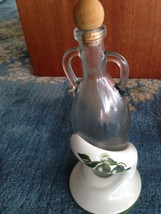 ceramic olive oil bottle &amp; holder 11&quot; - £37.56 GBP