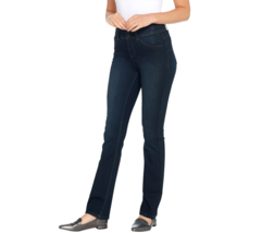 Laurie Felt Curve Silky Denim Straight Leg Jeans- Dark Wash, Petite Xxs - £22.33 GBP