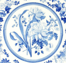 Spode Blue Room Floral Round Trivit Wall Hanging 6&quot; NWT - $11.29