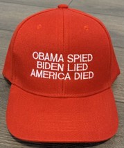 Make America Great Again DONALD TRUMP Hat Obama SPIED Biden LIED America... - $16.80