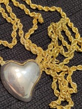 Silver Heart necklace.925 Lower americas,hallmarked.C.1980. - £14.37 GBP