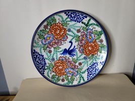 Talavera Hand Painted Plate Swan  10 Inches Signed Made in Mexico - £31.69 GBP