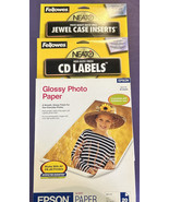 Fellows Jewel Case Inserts, CD Labels, And Epson Photo Paper - Read Desc... - £4.84 GBP