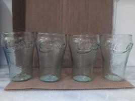 Four Vintage New Coke Glasses  “Enjoy Coca Cola” 4&quot; Small Sized Bell Glasses - £15.66 GBP