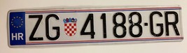 License plate Croatia Zagreb EU style contemporary #5 - £71.83 GBP