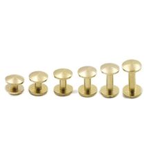 An item in the Crafts category: Bluemoona 10 Sets - Solid Brass Screw Arc Head Button 10mm Stud Nail Chicago Lea