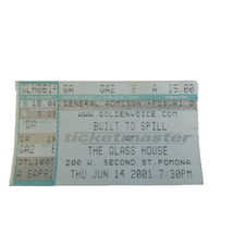 BUILT TO SPILL Concert Ticket Stub Pomona, CA 6/14/2001 The Glass House - $10.00