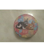 Bunny Pastel Color Metal Decorative Cannister - £13.12 GBP