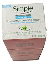 Simple Water Boost Skin Quench Sleeping Cream 1.7 fl oz Pack of 3 Sensitive Dry - £19.63 GBP