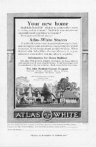 1916 Atlas White Portland Cement Vintage Print Ad Home - £3.16 GBP