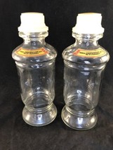 2 Vintage glass Apothecary Bottle, plastic cap 9&quot; - £11.74 GBP