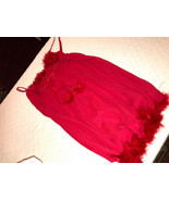 SEXY HALLOWEEN COSPLAY XL CHRISTMAS WOMENS LINGERIE DRESS RED FUZZY BALLS - $31.74 CAD