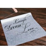 100 ft. Laugh-Dream-Love Wedding Aisle Runner Long Elegant White Bridal - £23.92 GBP