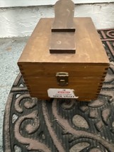 Vintage KIWI Hand Crafted Oak Valet Shoe Shine Wooden Wood box - £19.86 GBP